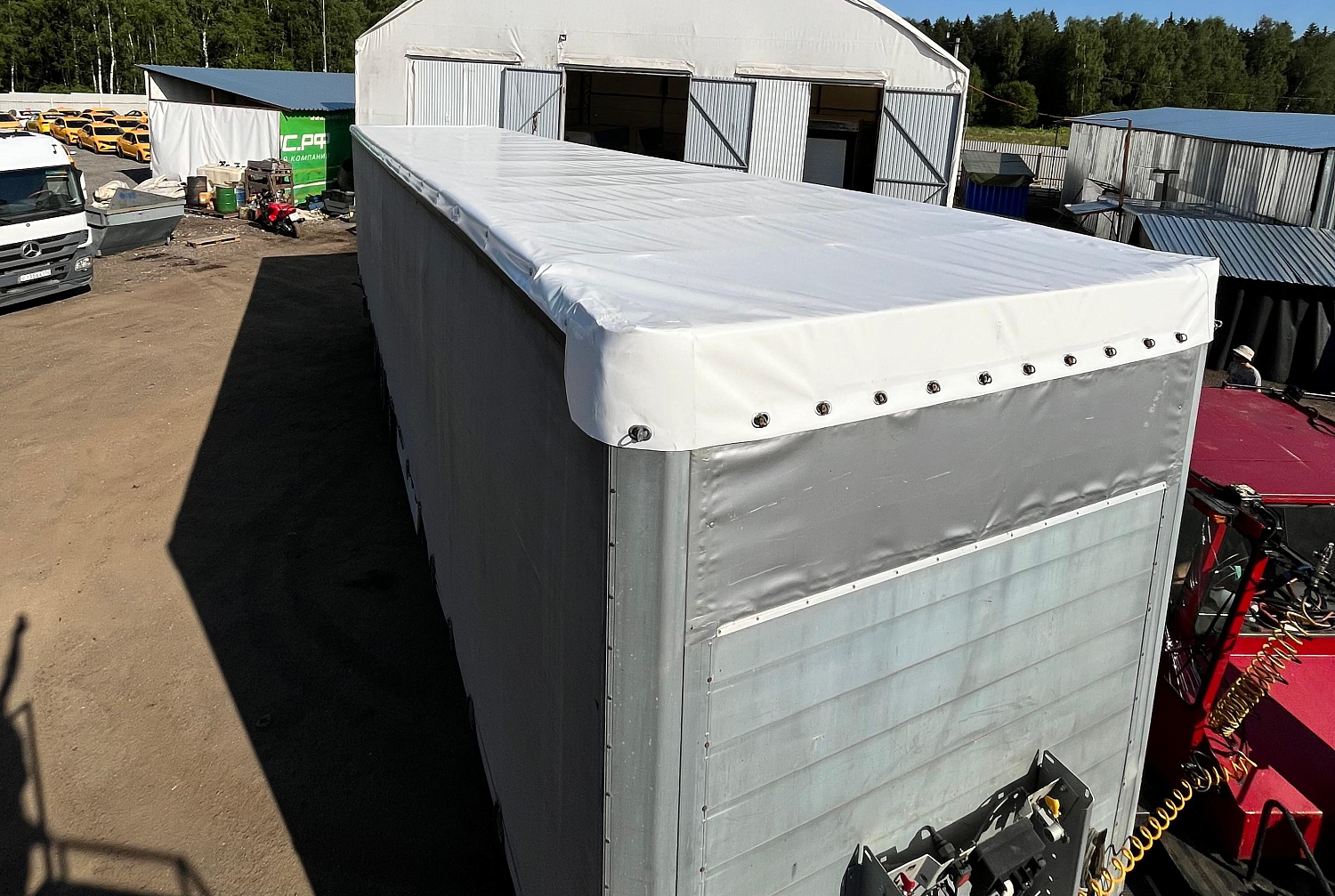 Изготовление тента крыши на полуприцеп
